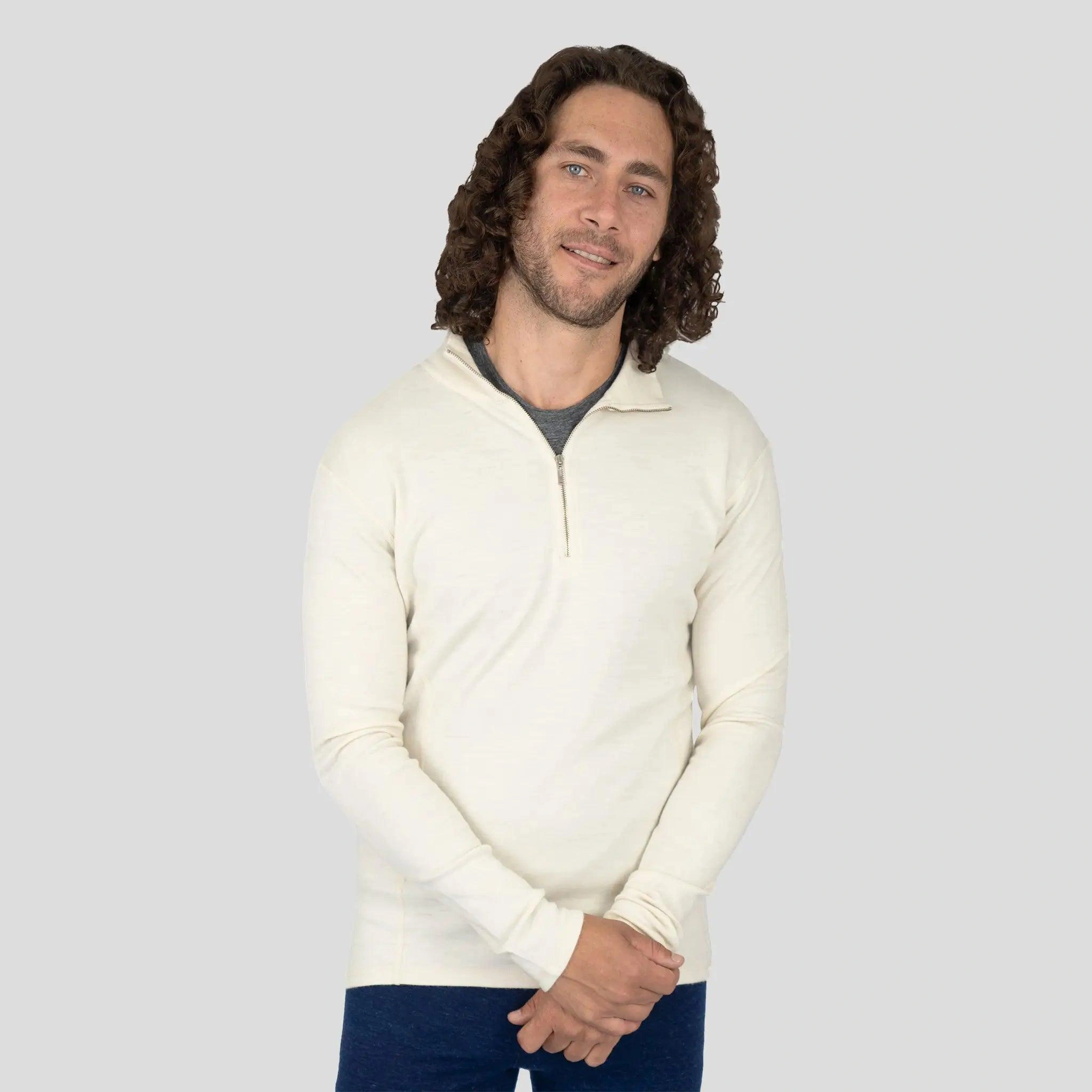 Cozy Alpaca Base Layer: Lightweight Half-Zip - Perfect Warmth for Any Adventure!