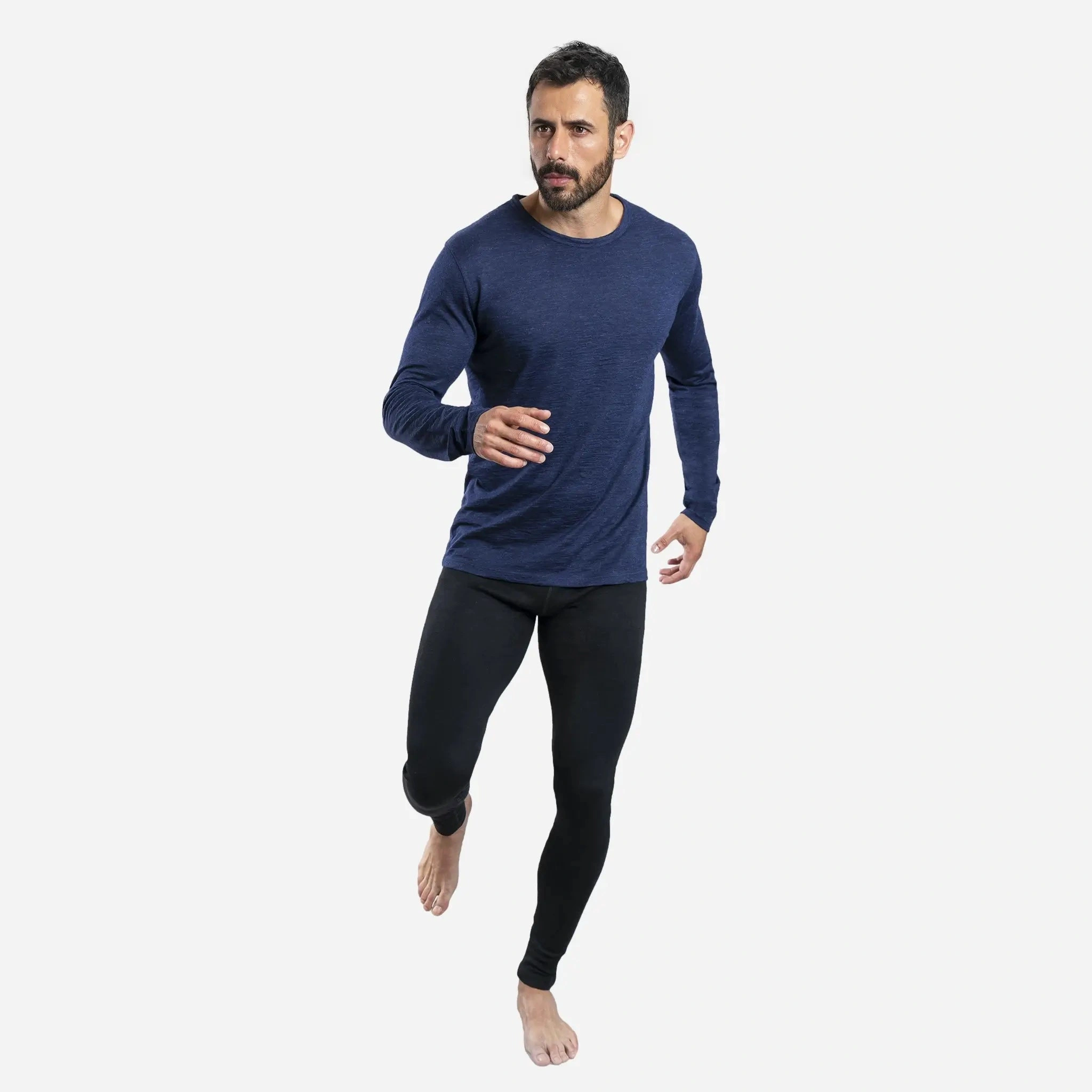 Cozy Up: Alpaca Wool Leggings for Men, 420 Midweight Comfort.